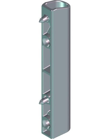 Eckband, NT, K3/100, DIN Links-Rechts, Stahl, weiß, verzinkt