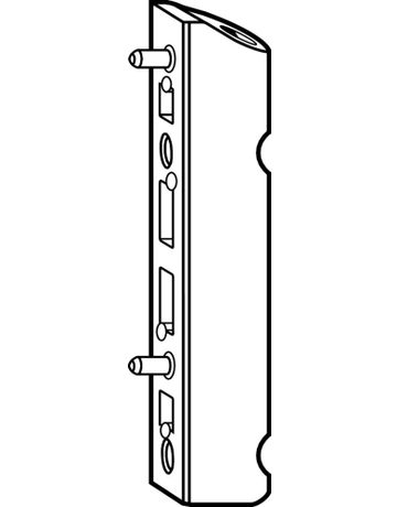 Bild Eckband, NT, K3/100, DIN Links-Rechts, Stahl, weiß, verzinkt-2