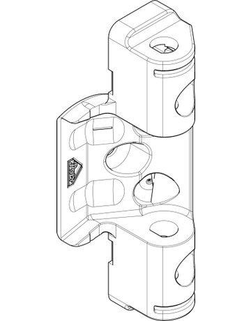 Bild Drehkipp-Axerlager, NT, E5, 12/18-9, DIN Links-Rechts, verzinkt - Roto-1