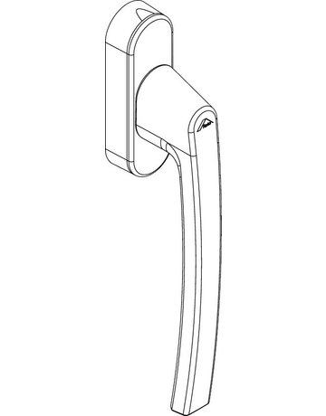 Bild SFT-Griff, Standard, OL, VK7x100, RotoLine Patio Life, Aluminium F9016-1