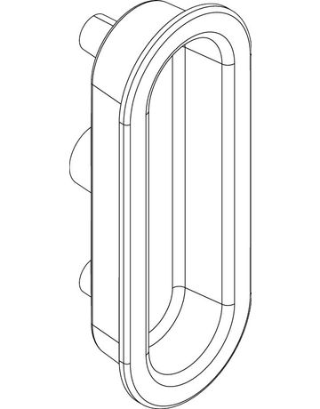 Bild Schiebefenstertür-Griffmulde, OL, 63mm, RotoLine, silbern, eloxiert, zum Einlassen-1