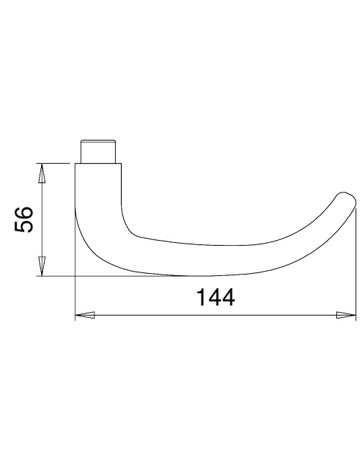 Bild Drückerlochteil Riva 5914 8mm,ER matt - edi-1