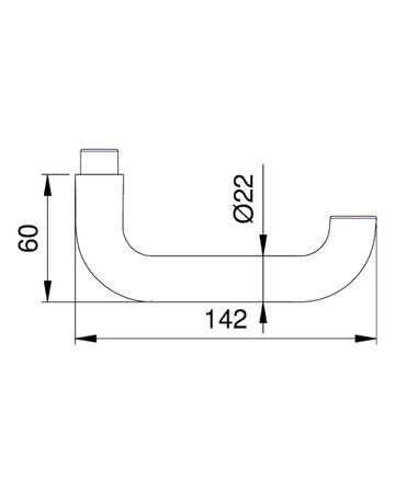 Bild Drückerpaar 1103 8mm,TS35-45,F1 eloxiert-1