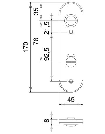 Bild Kurzschildpaar 1235 oval o. Nr. ,WC/SS 78,TS 40-45,F1-2