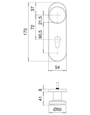 Bild Wechselgarnitur Targa/k FS 5203/0772 KS oval ,PZ72/9,F1,TS 38-58-2