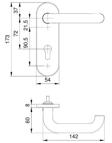 Bild Wechselgarnitur Targa/k FS 5203/0772 KS oval ,PZ72/9,F1,TS 38-58-3