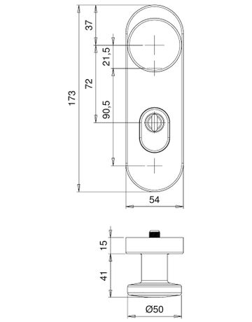 Bild Sicherheits-Wechselgarnitur Logo/k 5715/0772 KS oval ,15mm,ES1,ZA/PZ 72/9,F1,TS39-48-1