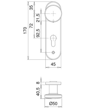 Bild Knopfschild 1334/7203 KS ov.,PZ72,F1,o. Nr.-1