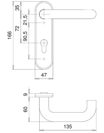 Bild Wechselgarnitur 1414 KS oval ,PZ72/9,F9005,TS 40-66-2