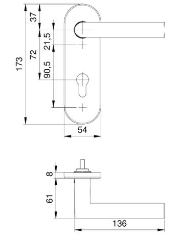 Bild Wechselgarnitur Targa/k FS 5208/0772 KS oval ,PZ72/9,F1,TS 38-58 - edi-2