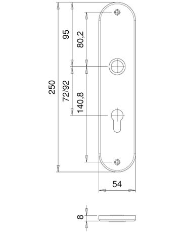 Bild Knopfschild 2306/9203 LS ov.,PZ92,ER,o. Nr.-1