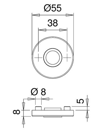 Bild Drückerrosette 1051 innen,rund,F1-1