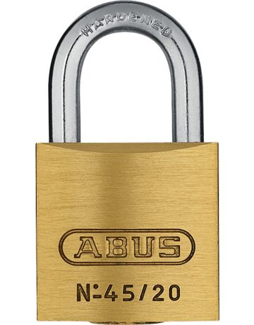 AV - Vorhangschloss 45/20 Lock-Tag, Messing massiv - Abus