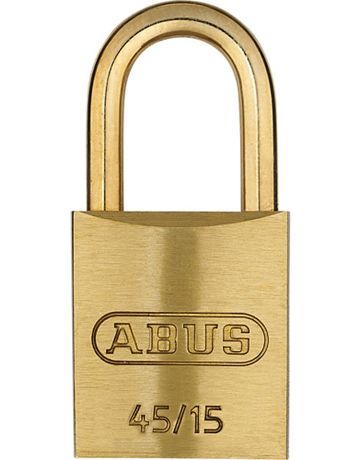 AV - Vorhangschloss 45/15 Lock-Tag, Messing massiv - Abus