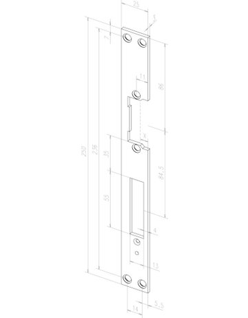 Bild Flachschließblech 002 25x250 ktg,verzinkt - effeff-1