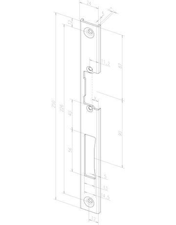 Bild Türrahmen -FH-Türöffner 142UF, mit U-Profilschließblech, 12-24V AC/DC - effeff-2