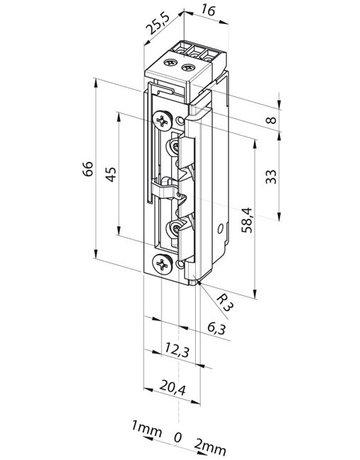Bild FH-Türöffner, ohne Schließblech 118F.24, 10-24V AC/DC, DIN Links-Rechts - effeff-1