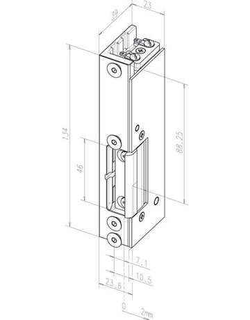 Bild FH-Türöffner, ohne Schließblech 131FF, 12V DC, DIN Links - effeff-1