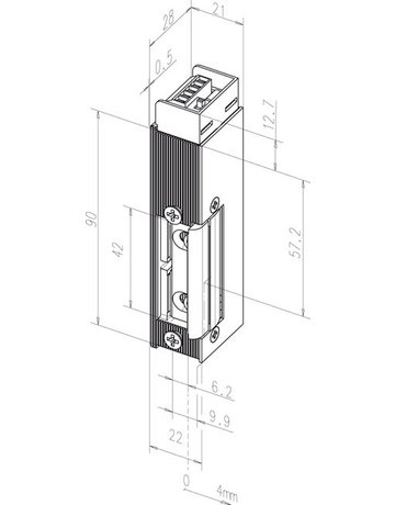 Bild FH-Türöffner, ohne Schließblech 142US, 12-24V AC/DC, DIN Links - effeff-1