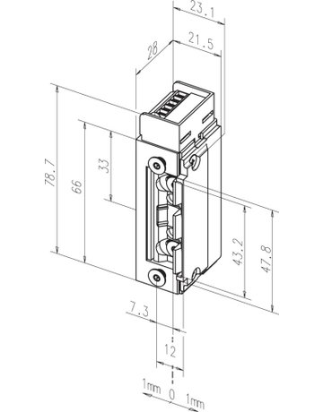 Bild FH-Türöffner, ohne Schließblech 143.13, 12-24V AC/DC, DIN Rechts - effeff-1