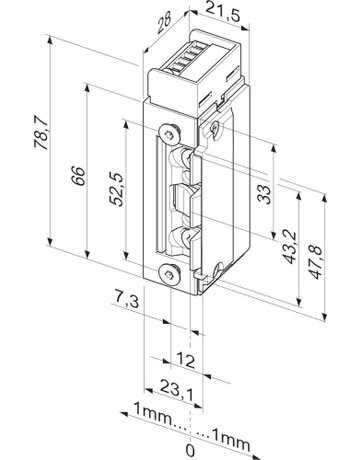 Bild FH-Türöffner, ohne Schließblech 143.23, 12-24V AC/DC, DIN Links - effeff-1