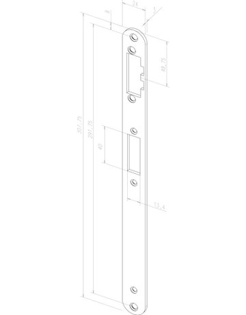 Bild Fluchttüröffner, 12V DC, DIN Links-Rechts MEDIATOR® 65, mit Fl.SB, 24x355,75, edelstahl - effeff-0