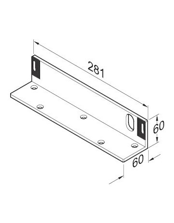 Bild OT-Montagewinkel, für Flächenhaftmagnet, 828-7, STA, DIN Links-Rechts, stahl verzinkt - effeff-1