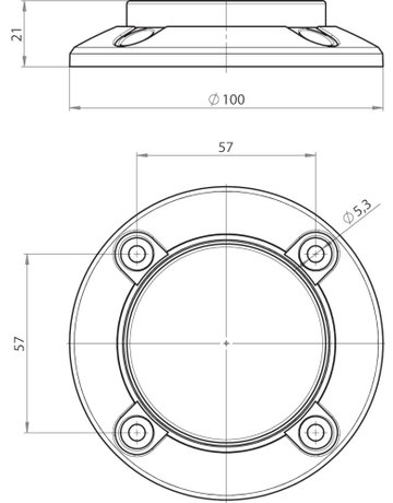 Bild OT-Haftgegenplatte, zu Haltemagnet, 830--H1, zum Anschrauben, Aluminium, schwarz - effeff-1