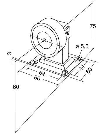 Bild OT-Haftmagnet, elektrisch, 830-8BWK, Aluminium, 800N, grau beschichtet - effeff-1