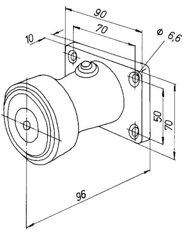 Bild OT-Haftmagnet, elektrisch, 830-3IGWU, Aluminium, 300N, weiß beschichtet - effeff-1