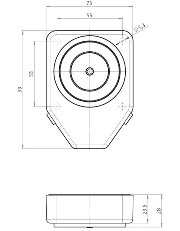 Bild OT-Haftmagnet, elektrisch, 830-5ISU, Kunststoff, 500N, schwarz unbehandelt - effeff-1