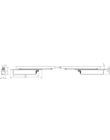 Bild Gleitschiene DCG882 1.350-2.500mm,silberfarbig eloxiert - effeff-1
