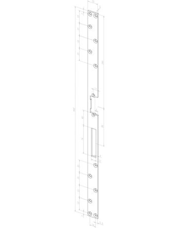 effeff Flachschließblech 013, DR, 25x540 ktg, goldfarbig