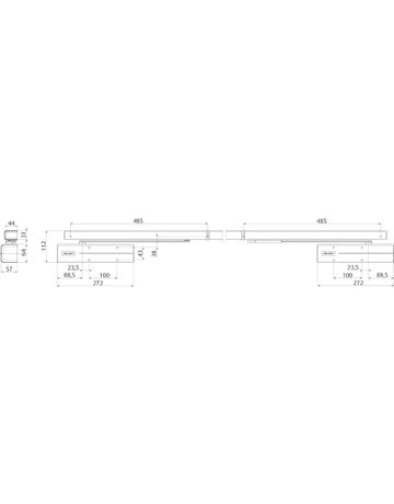 Bild Gleitschiene DC700G-CO-C silberfarbig eloxiert - effeff-1