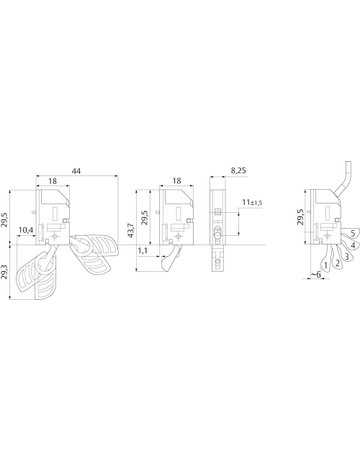 Bild ABT-Riegelschaltkontakt, einst.-30V DC 10309.06, DIN Links-Rechts - effeff-1