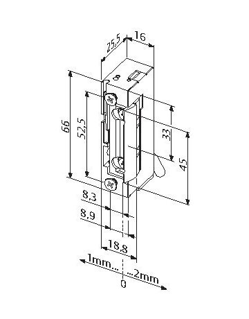 Bild elektr. -Türöffn.,o.Schließbl.,22-42V AC/DC 118K - effeff-1