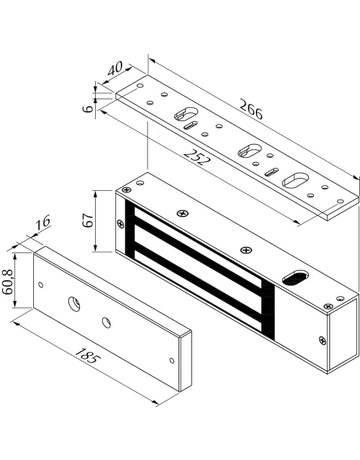 Bild MAXI MAGNET 1200LBS / SENSOR AUFSCHRAUBMONTAGE 12V-24V GS - effeff-1