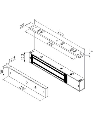 Bild MINI MAGNET 600LBS UL-ZULASSUNG SENSOR / AUFSCHRAUBMONTAGE/ 12-24 V GS - effeff-1