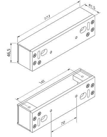 Bild AUFSCHRAUBGEHÄUSE FÜR 1600LBS MINI SHEAR LOCK 30 MM - effeff-1