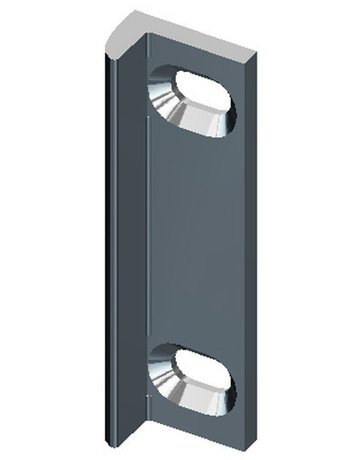 Bild Objekttür-Aufschraubstück, 14.1000011, für Türöffner, B46mm, H14mm, T8,5mm,, verzinkt - effeff-0