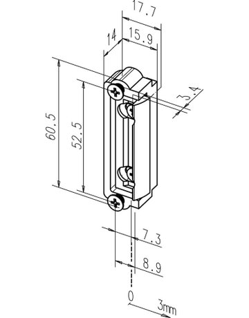 Bild Austauschstück, ohne Schließblech, 1418-100 - effeff-1