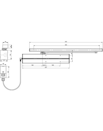 Bild Türschließer DC 700FMB EN 3-6,Freilauffunktion,RAL 9016,24V - effeff-1