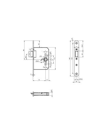 Bild Fallenschloss OneSystem N1002 UG/8,D65,F24x185rd,ER - effeff-1