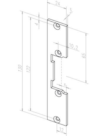 Bild Türrahmen -Elektro-Türöffner 118, mit Flachschließblech, 10-24V - effeff-3