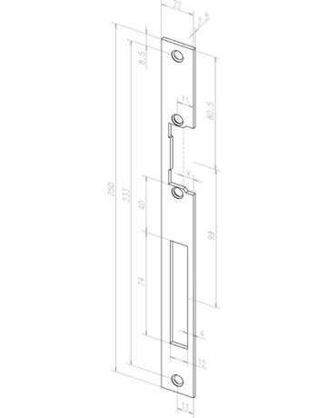 Bild Türrahmen -Elektro-Türöffner 118, mit Flachschließblech, 10-24V - effeff-3