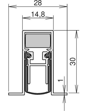 Bild Dichtung Schall-Ex DUO L-15/31OS 833mm - Athmer-1