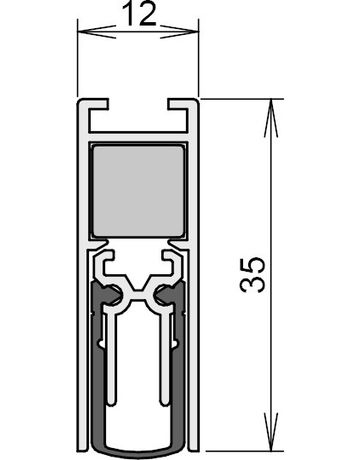Bild Athmer Türdichtung M-12/35 Doppeldicht inkl. Zubehör 5220 1083 mm-2