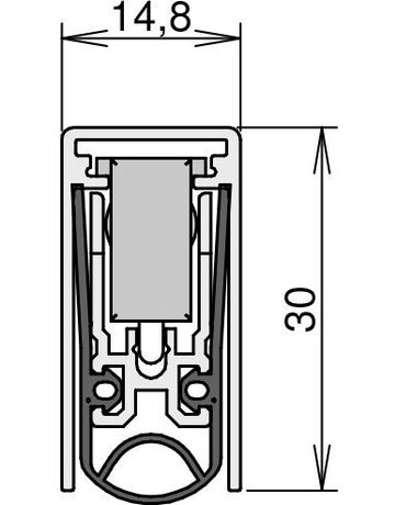 Bild Athmer Türdichtung Schall-Ex L-15/30 WS inkl. Zubehör 5382 958 mm-1