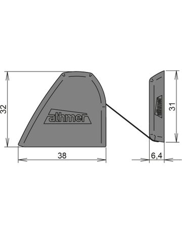 Bild Fingerschutz Nr-32 Bandgegenseite silber Standardlänge 2000 mm-2