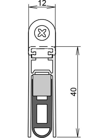 Bild Türdichtung Kältefeind® WS 1-stg inkl. Zubehör 5146 958 mm - Athmer-1